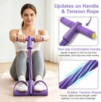 4-Tube Resistance Band Multi Function Tension Rope Fitness Bands 6-Tube Elastic Yoga Pedal Puller For Sports Exercises At Gym